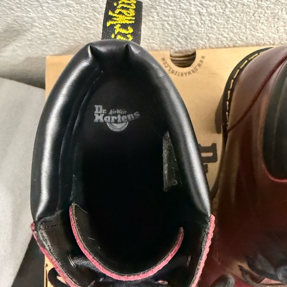 Dr. Martens Persephone ShirazOx Blood Lace-Up Boots 6-hole Platform Heeled Docs - Picture 16 of 16